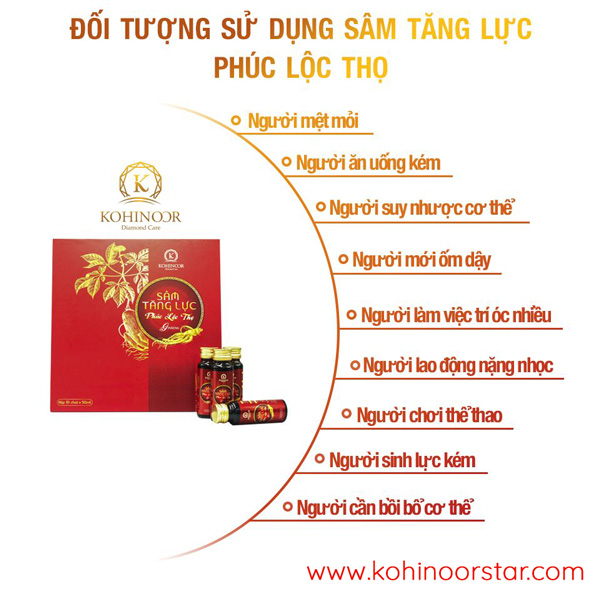 Đối tượng sử dụng sâm tăng lực